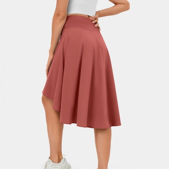 Halara Breezeful Asymmetric Ruffle High Low 2-in-1 Skirt Large - Picture 3 of 5